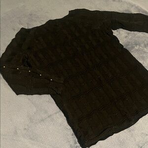 White House Black Market Textured Top with Sparkle